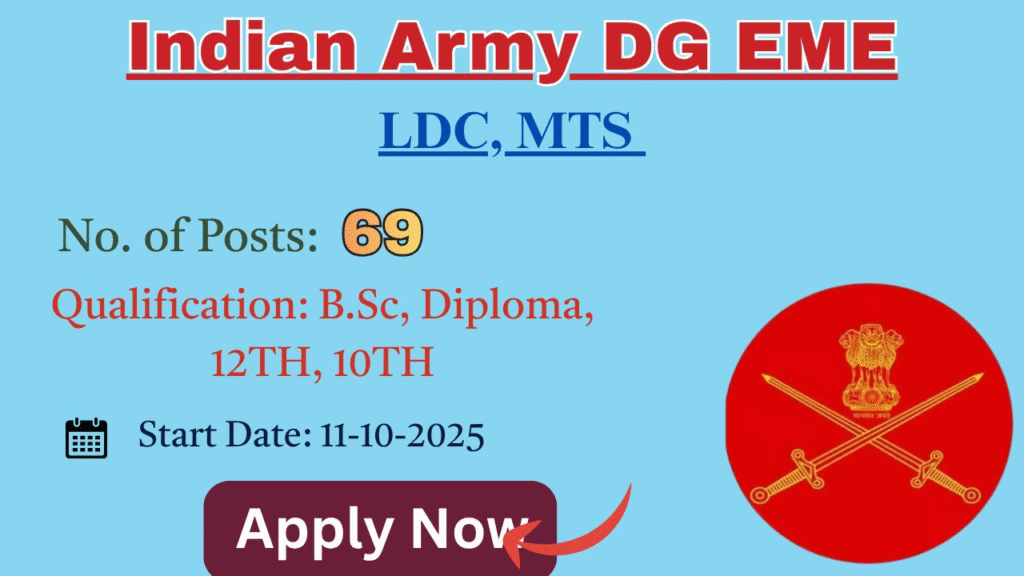 Indian Army DG EME Recruitment 2025 