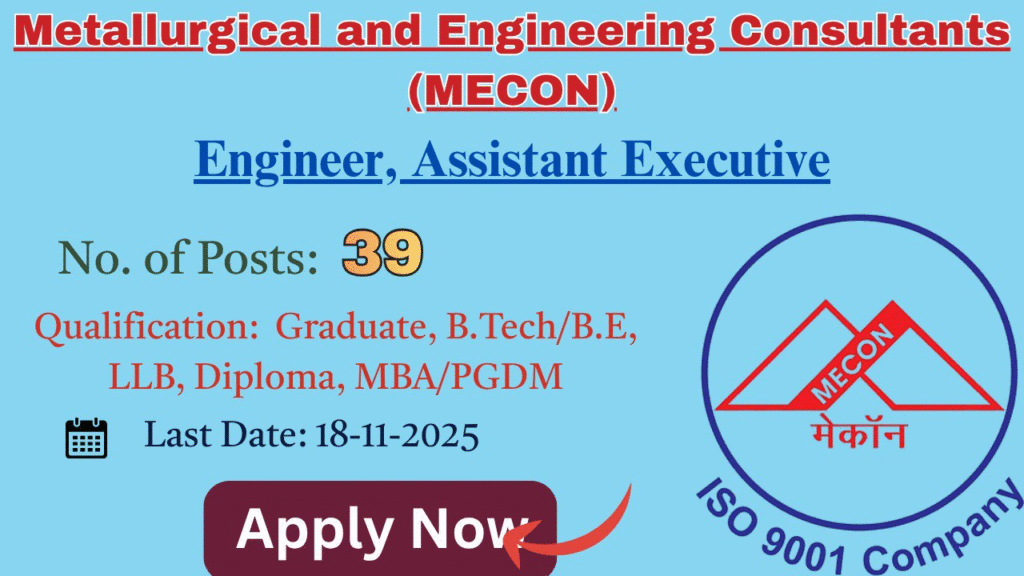 MECON Recruitment 2025