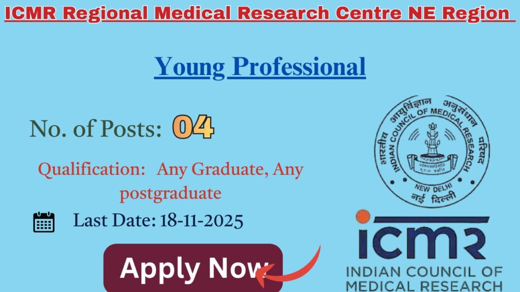 ICMR RMRCNE Young Professional Recruitment 2025